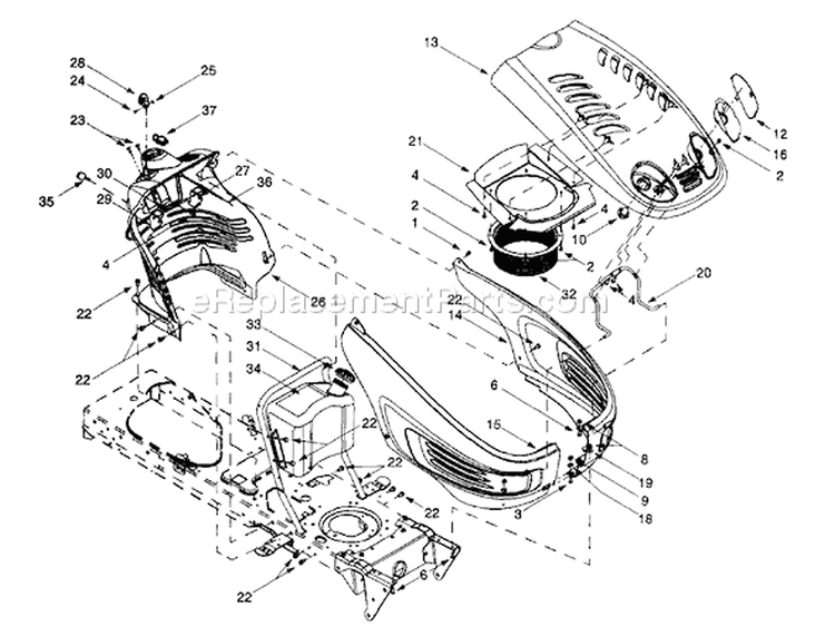 Page F Diagram and Parts List for 13AX604G402 1999 Yard Man Lawn Tractor